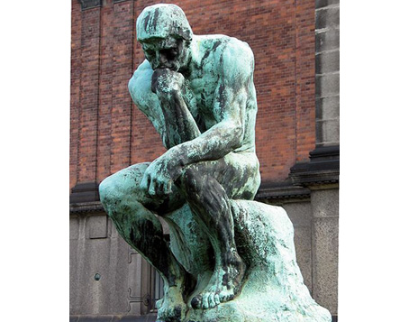 האדם החושב. פסלו של אוגוסט רודן. מקור: ויקיפדיה. ברשיון חופשי מאת : Hans Andersen